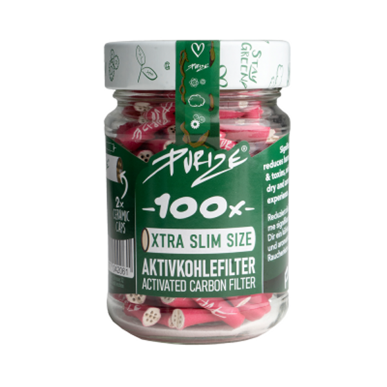 PURIZE® Aktivkohlefilter XTRA Slim 100er Pink